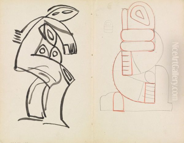Study of a Female Figure, Abstract Figure Study - view 1