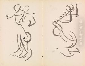 Two Dancing Figures by Henri Gaudier-Brzeska