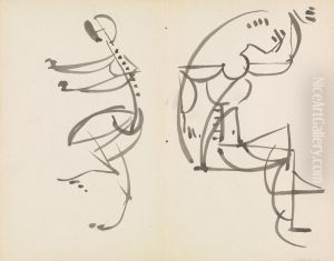 Two Figure Studies by Henri Gaudier-Brzeska