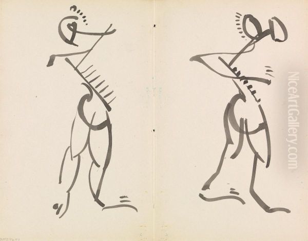 Two Dancing Figures - view 1
