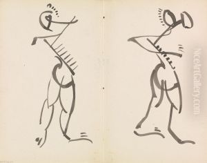Two Dancing Figures by Henri Gaudier-Brzeska