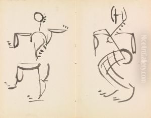 Male and Female Dancing Figures by Henri Gaudier-Brzeska