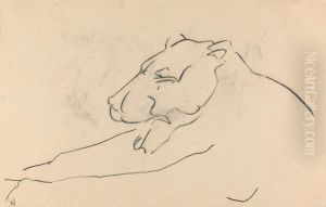 Reclining Lioness by Henri Gaudier-Brzeska