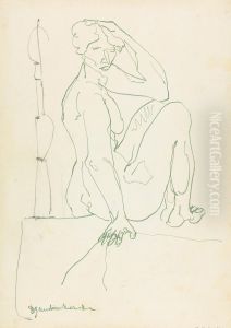 Seated Female Figure by Henri Gaudier-Brzeska