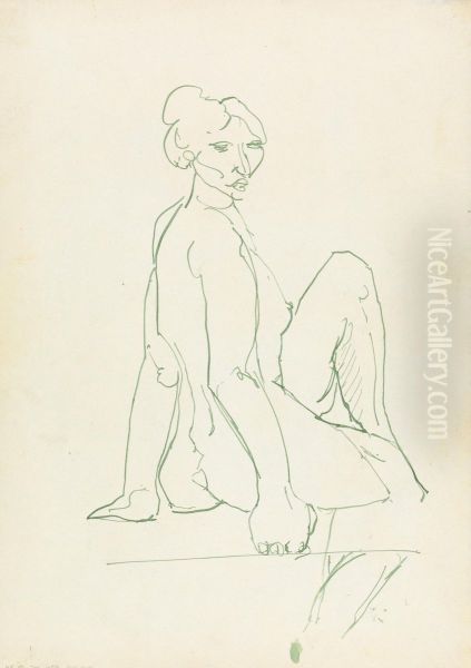 Seated Female Figure - view 1