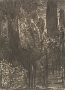 A Grove of Trees by Thomas Bolton Gilchrist Septimus Dalziel