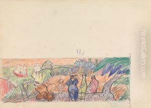 Study for Mural, Gentleman in Foreground by Spencer Gore