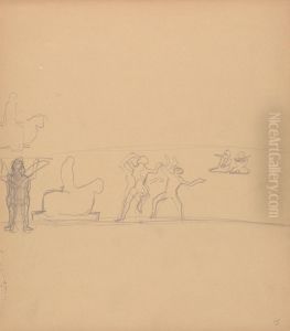 Figure Studies, Dancers, Worshippers and Calf