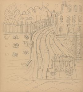 City Street with Omnibus by Spencer Gore