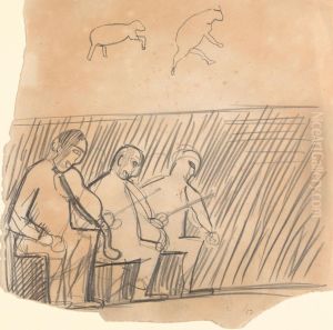 Study of Musicians and Animals by Spencer Gore