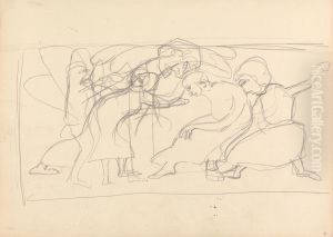 Study for Decorative Panel, Worshippers