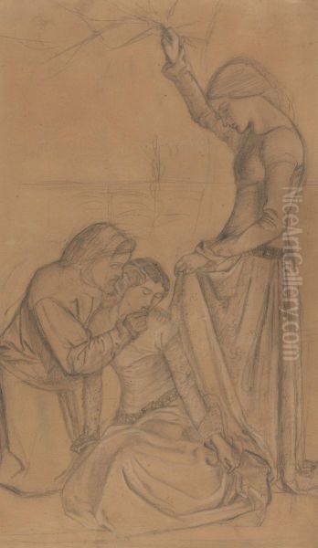 Composition of Three Figures in a Garden - view 1
