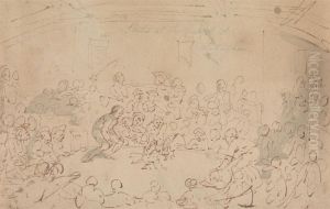 Sketched at the Cockpit, Nottingham by Thomas Rowlandson