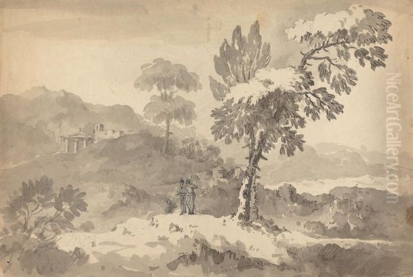 Three Figures in a Landscape - view 1