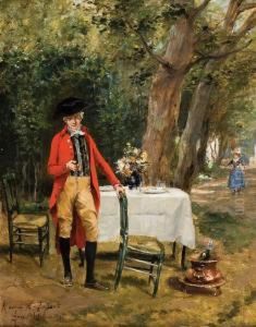 Een Afspraak Voor Een Middag-etentje by Georges Jules Auguste Cain