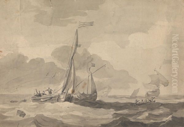 Boats at Sea - view 1