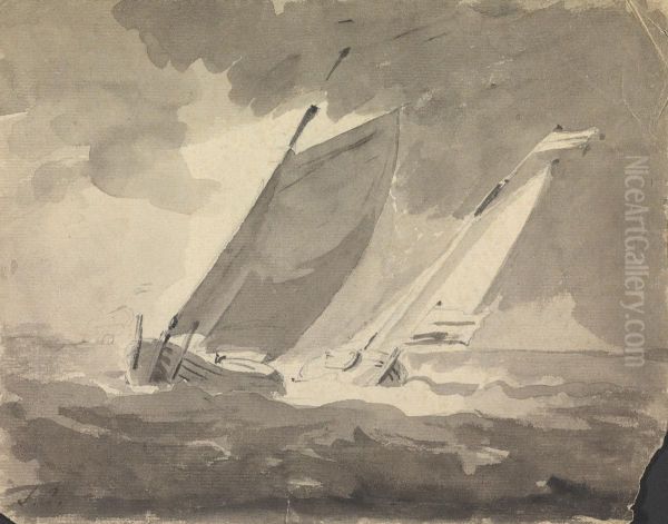 Two Sailboats - view 1