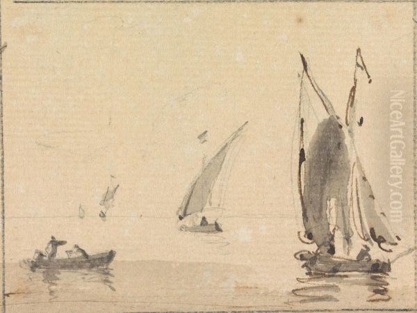 Sailboats on Calm Sea - view 1