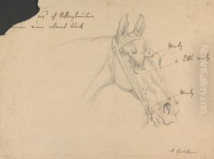 "...esq. of Nottinghamshire (B)rown Mare Almost Black" by Sawrey Gilpin