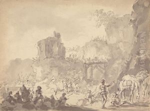 Soldiers in a Landscape by Sawrey Gilpin