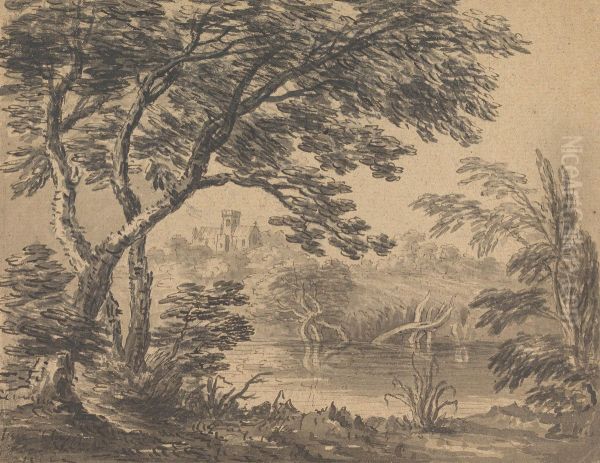 Landscape with Church in Background - view 1