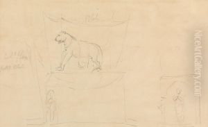 Sketch with a Figure and an Animal by Thomas Daniell