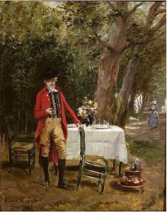 Late! by Georges Jules Auguste Cain