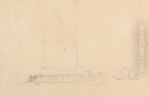 Sailboat Sketch by Thomas Daniell