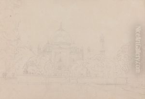 Garden View of the Taj Mahal by Thomas Daniell