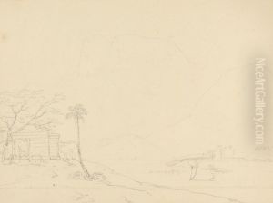 Landscape with Indian House by Thomas Daniell