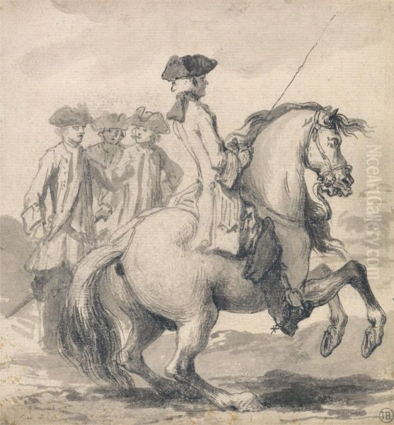 "The Manege-Gallop with the right leg" engraved as plate 14 in "Twenty Five Actions of the Manage Horse..." - view 1