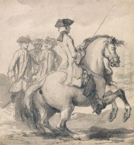 "The Manege-Gallop with the right leg" engraved as plate 14 in "Twenty Five Actions of the Manage Horse..." by John Vanderbank