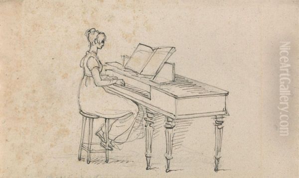 Woman at a Square Piano - view 1