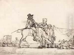 A Horseman and Other Figures at a Race-Course