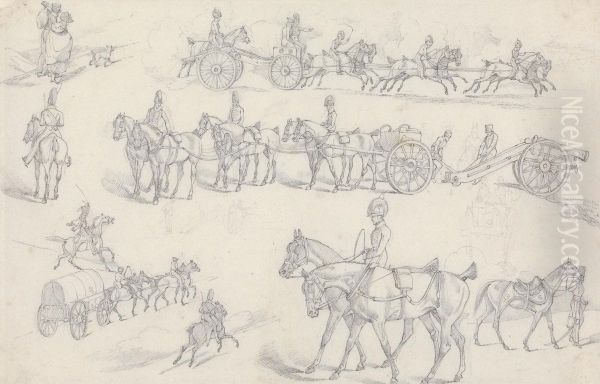 Scenes of Horse Drawn Artillery, etc. - view 1