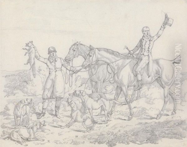 Hunting - The Kill, Fox About to be Thrown to the Hounds - view 1