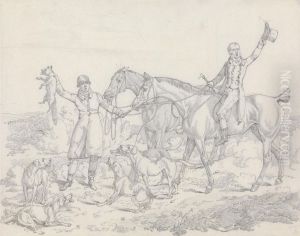 Hunting - The Kill, Fox About to be Thrown to the Hounds by Henry Thomas Alken