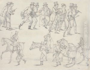 of a Few Neat Ones going to a Mill, of Returning from the Epping Hunt. by Henry Thomas Alken