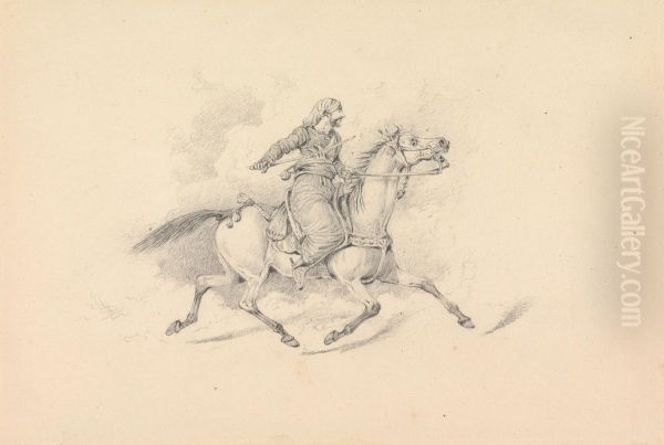 Hooded Damascene Cavalryman Riding - view 1