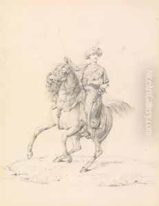 Turbaned Cavalryman on a Horse by Henry Thomas Alken