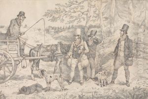 " Drawing for the Soft-Gound Etching of 'The Sporting Butcher' by Henry Thomas Alken