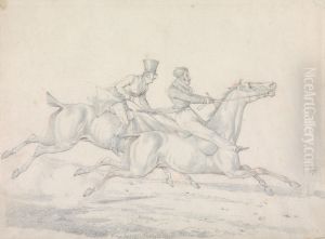 " The Pleasure of Riding in Company. One Would Stop if the Other Could by Henry Thomas Alken