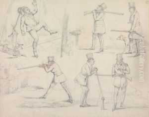 of Sporting Friends Likely-to Go Together, of a Double Entendre, of Sporting Friends Likely-to Seperate, of Sure to HIt the Mark. by Henry Thomas Alken