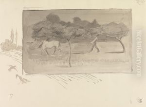 A Harrow in the Orchard by Robert Bevan