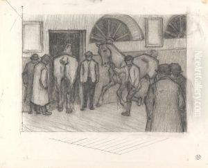 The Horse Mart by Robert Bevan