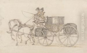 A Travelling Coach and Pair by Henry Bunbury