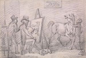 The Artist's Studio by Henry Bernard Chalon
