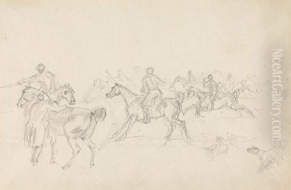Hunt Followers...Moving with the Hounds to the Left - view 1