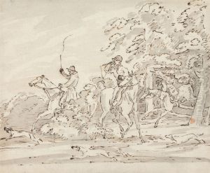 Hounds Followed by Three Riders by Sawrey Gilpin
