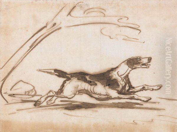 Study of a Hound, Running - view 1